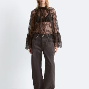 Flounced Lace Blouse
