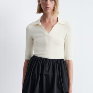 Collared Short-Sleeve Top