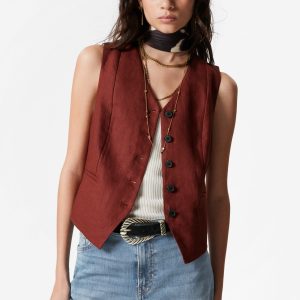 Tailored Linen Vest