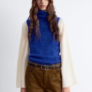 Brushed Mohair-Blend Tank Top