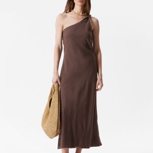 One-Shoulder Midi Dress