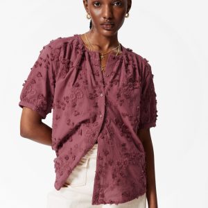 Oversized Puff-Sleeve Blouse