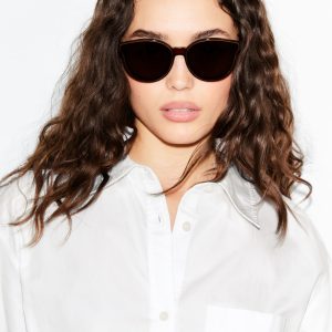 Round-Frame Acetate Sunglasses