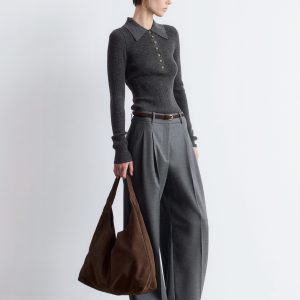 Large Suede Tote Bag