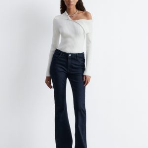 Rib-Knit Off-Shoulder Top