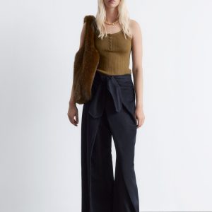 Tapered Press-Crease Trousers