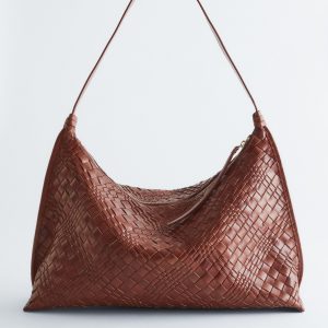 Interwoven Leather Tote Bag