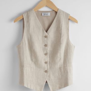 Tailored Linen Vest