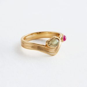 Fluted Stone Ring
