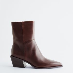 Sleek Leather Cowboy Boots