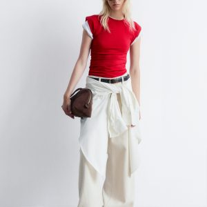 Ruched Jersey Tank Top