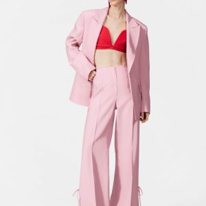 Bow-Detailed Press-Crease Trousers