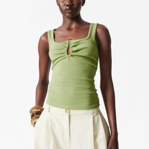 Buckle-Detailed Tank Top