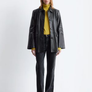 High-Waist Straight-Leg Jeans