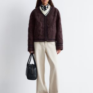 Floral Pattern Quilted Jacket