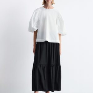 Tiered Midi Skirt
