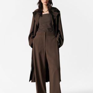 Pleated Wide-Leg Trousers