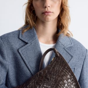 Interwoven Leather Tote Bag