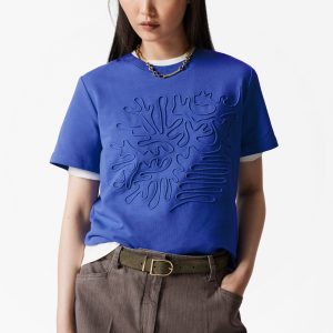 Floral-Appliqué T-Shirt