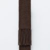 Alpaca-Blend Fringed Slim Scarf