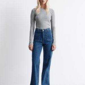 High-Waist Flared Jeans