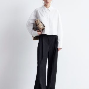 Cropped Oversized Cotton Shirt