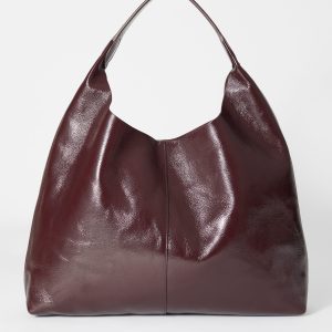 Large Patent-Leather Tote Bag