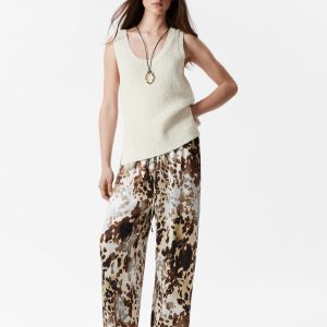 Drawstring Satin Trousers