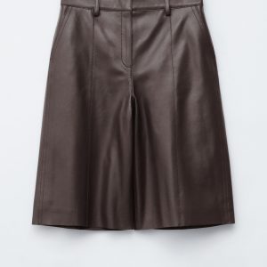 Nappa Leather Bermuda Shorts