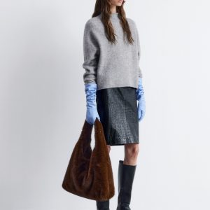 High-Neck Alpaca-Knit Jumper