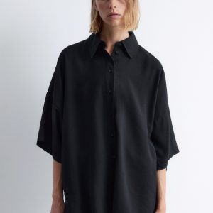 Oversized Quarter-Sleeve Shirt