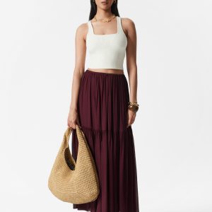 Chiffon Tiered Maxi Skirt