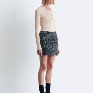 Structured Wool-Blend Mini Skirt