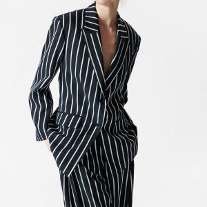 Tailored Wide-Shoulder Blazer
