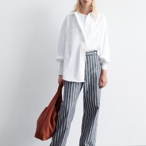 Striped Cotton Trousers