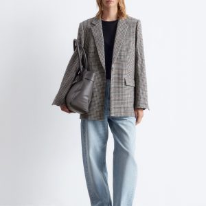 Tailored Wool-Blend Blazer