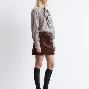 Silk-Blend Bow-Detail Blouse