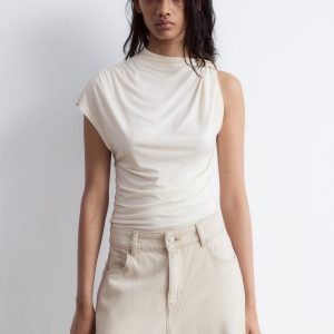 Ruche Gold-Buckle Top