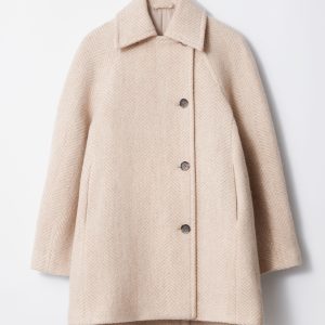 Single-Breasted Mid-Length Wool Coat