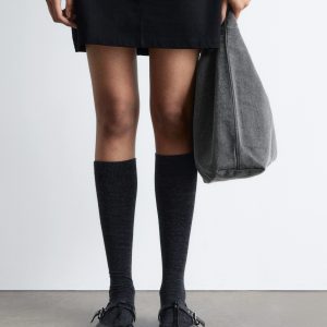 Washed Denim Tote Bag