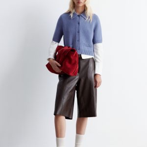 Knitted Short-Sleeve Cardigan