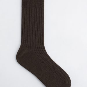 Silk-Blend Ribbed Socks