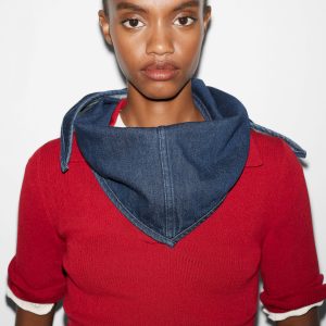 Triangle Denim Scarf