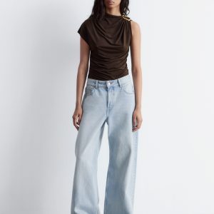 Ruche Gold-Buckle Top