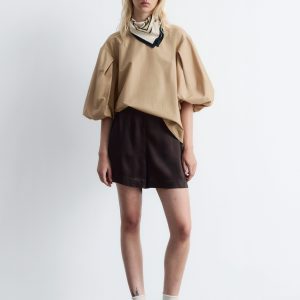 Voluminous Puff-Sleeve Blouse