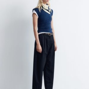 Tapered Press-Crease Trousers