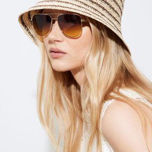 Woven Straw Bucket Hat