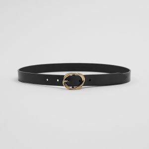 Knot-Buckle Leather Belt