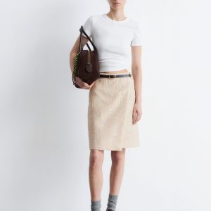 A-line Jacquard Midi Skirt