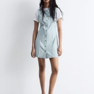 A-Line Denim Mini Dress